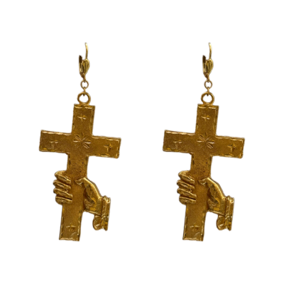 Religious Cross Bali Earrings