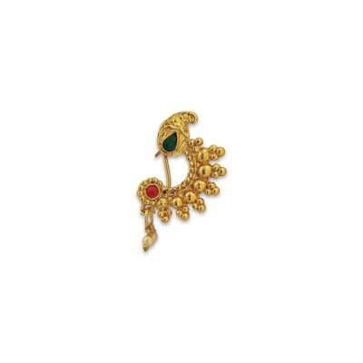 maharashtrian women nath, gift for girl, press nath, elegant cuff nose ring
