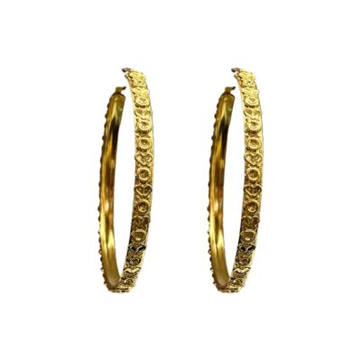 gold-plated earrings, big bali earrings, hoop bali earrings for women