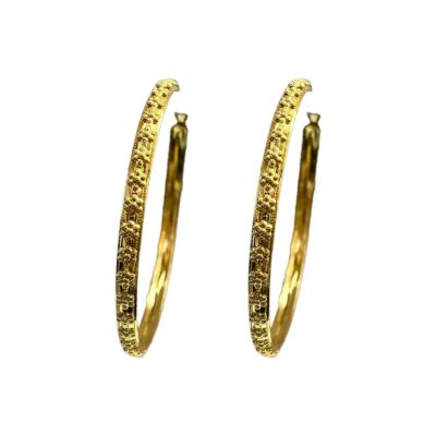 gold-plated bali earrings, designer round earrings, Bridesmaid gift