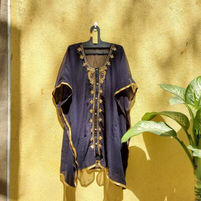 nevy blue summer wear kaftan