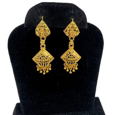 gold earrings, drop earrings, bridal wedding earrings