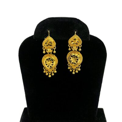 Leaf Gold Drop Earrings
