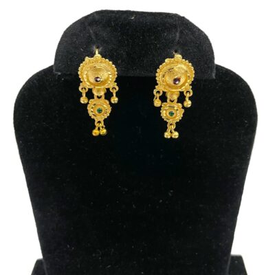 2_58900bb8-37f8-49b1-9c5f-9863255a63f8 Classic Gold Round Drops Earrings