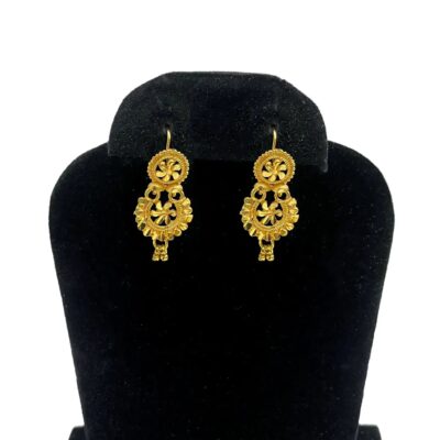 gold-plated earrings, dangle drop earrings, indian jewelry mall, indian weddings earrings