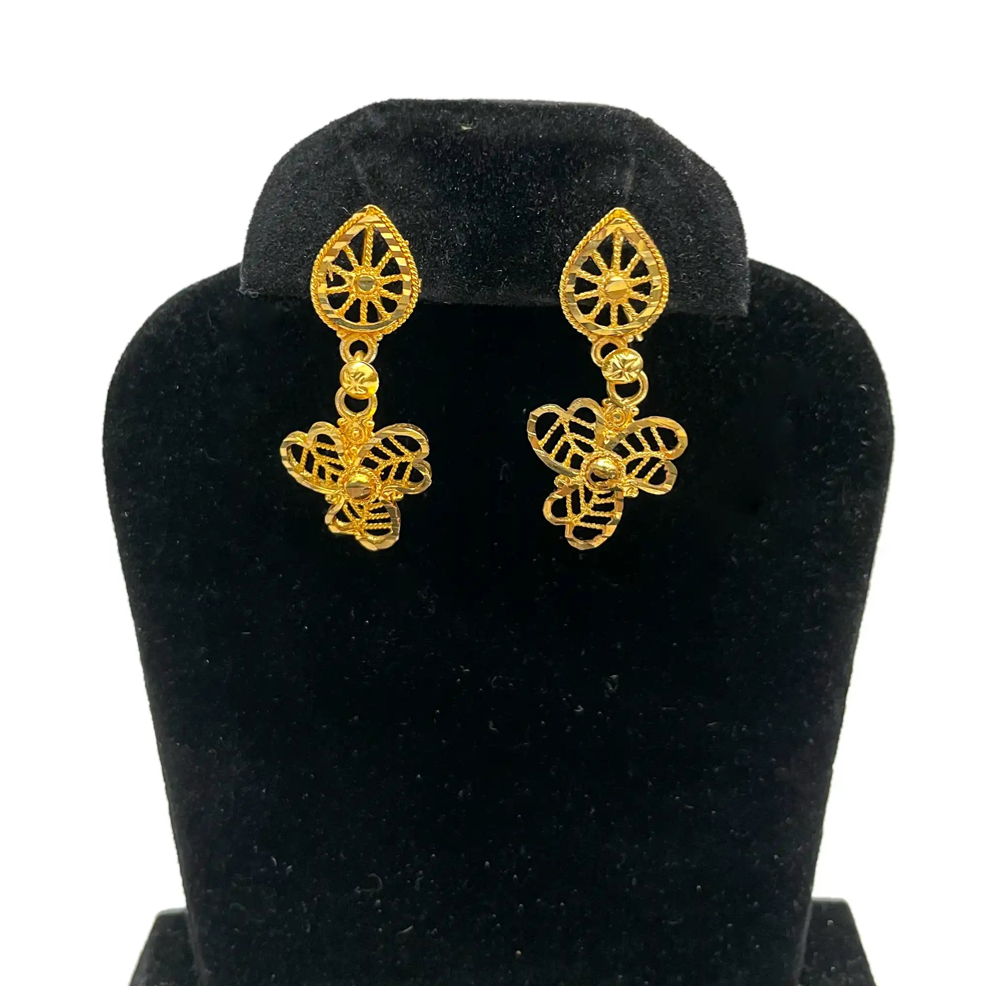 2_70c70859-b104-45d6-ac83-37f74dc5fece floral earrings, gold flower earrings, handmade earrings