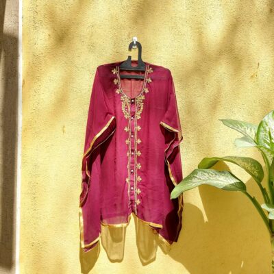 chiffon beet kaftan