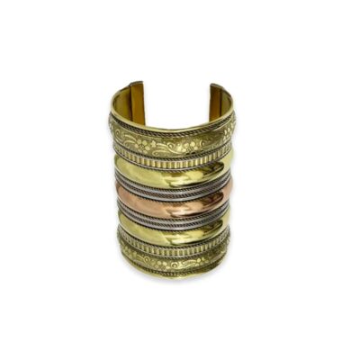 Glamour Brass Cuff Bangle Bracelet