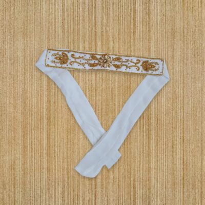white kaftan abaya belt