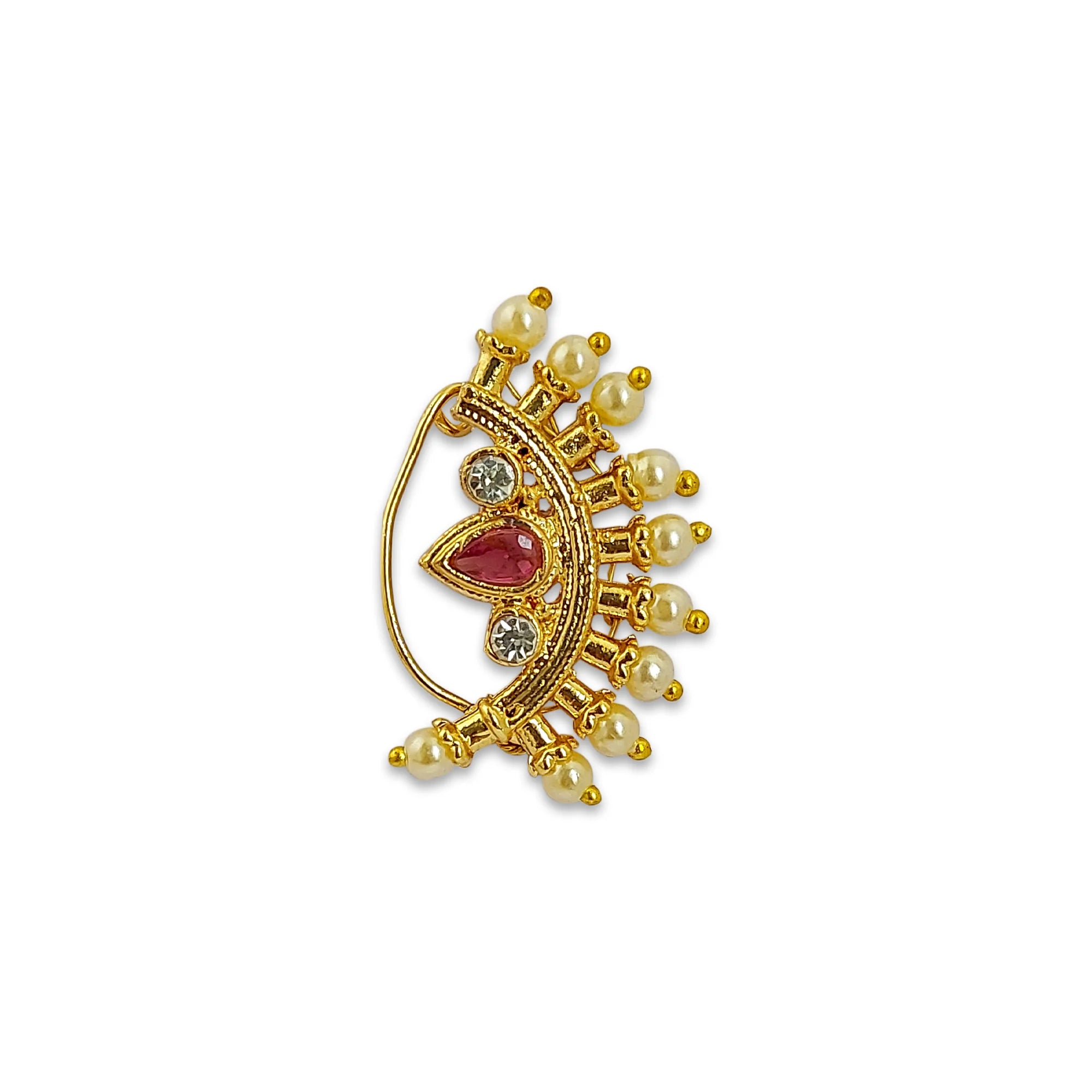 32_2981ba4d-9c4a-48cf-a5d8-acf7c3080736 Nose Pin, traditional nath, prarl stone nath, maharashrian nath