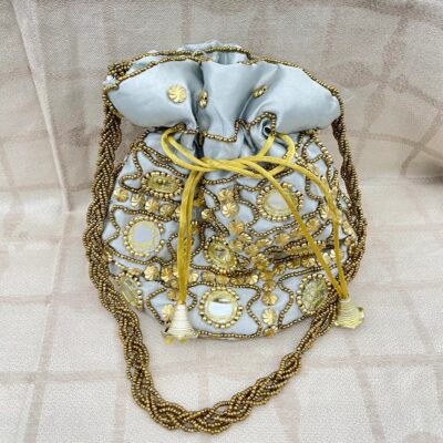 4_9b3d0d0e-ea9d-47f2-baec-75cac91c2203 Indiacraft Rajasthani Mirror Work Hand Crafted Potli Bags for Woman