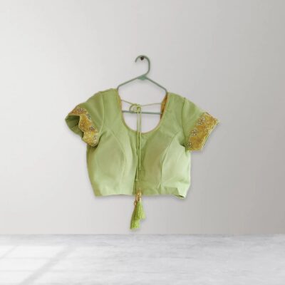 Pistachio One Minute chiffon Saree