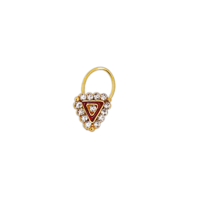 Gold-Plated Stud Ring, stud nose ring, gold-plated jewelry, indian jewelry mall