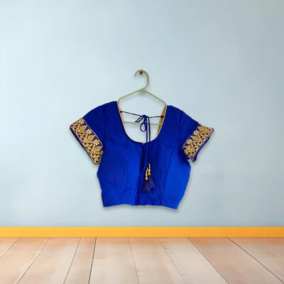 66_b9d98e04-601c-4456-9ac3-ad4cee66ec3f Blue Embroidery Saree Blouse for Wedding
