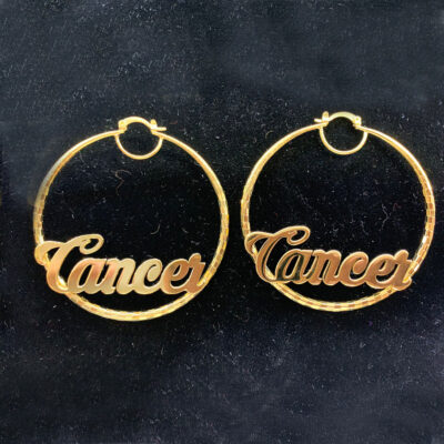 70 MM Zodiac Hoop Earrings