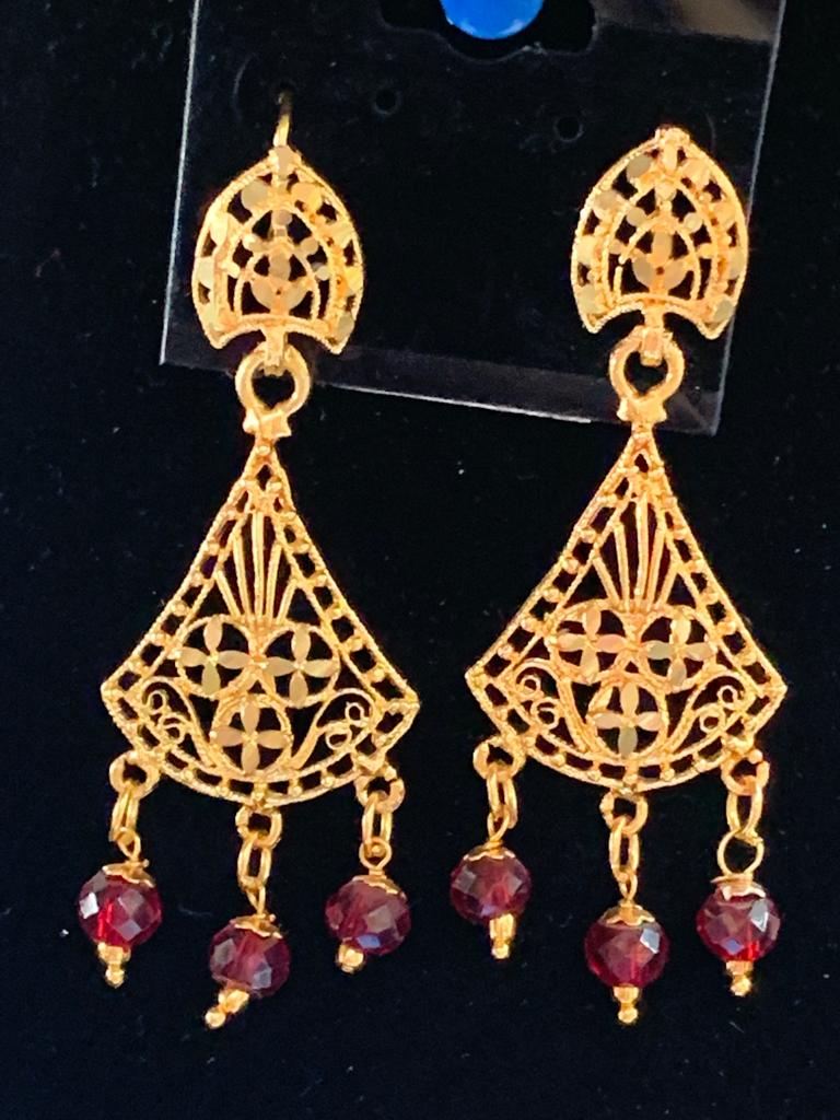 Gold Plated Long Earrings