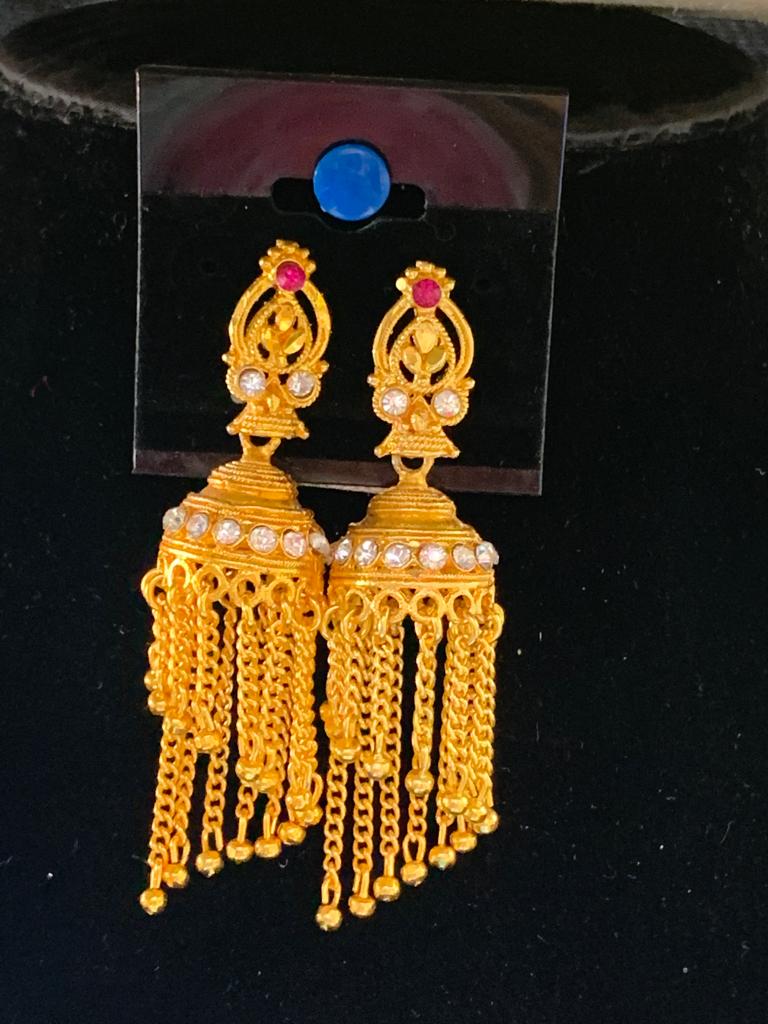 Gold Plated Long Earrings