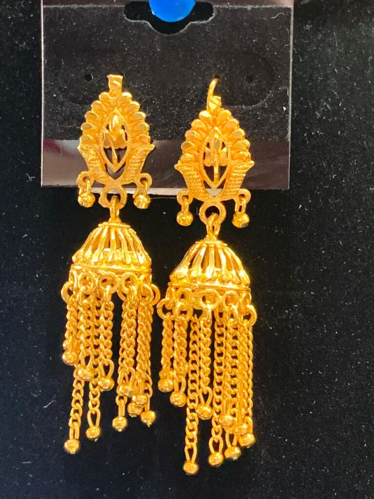 Gold Plated Long Earrings