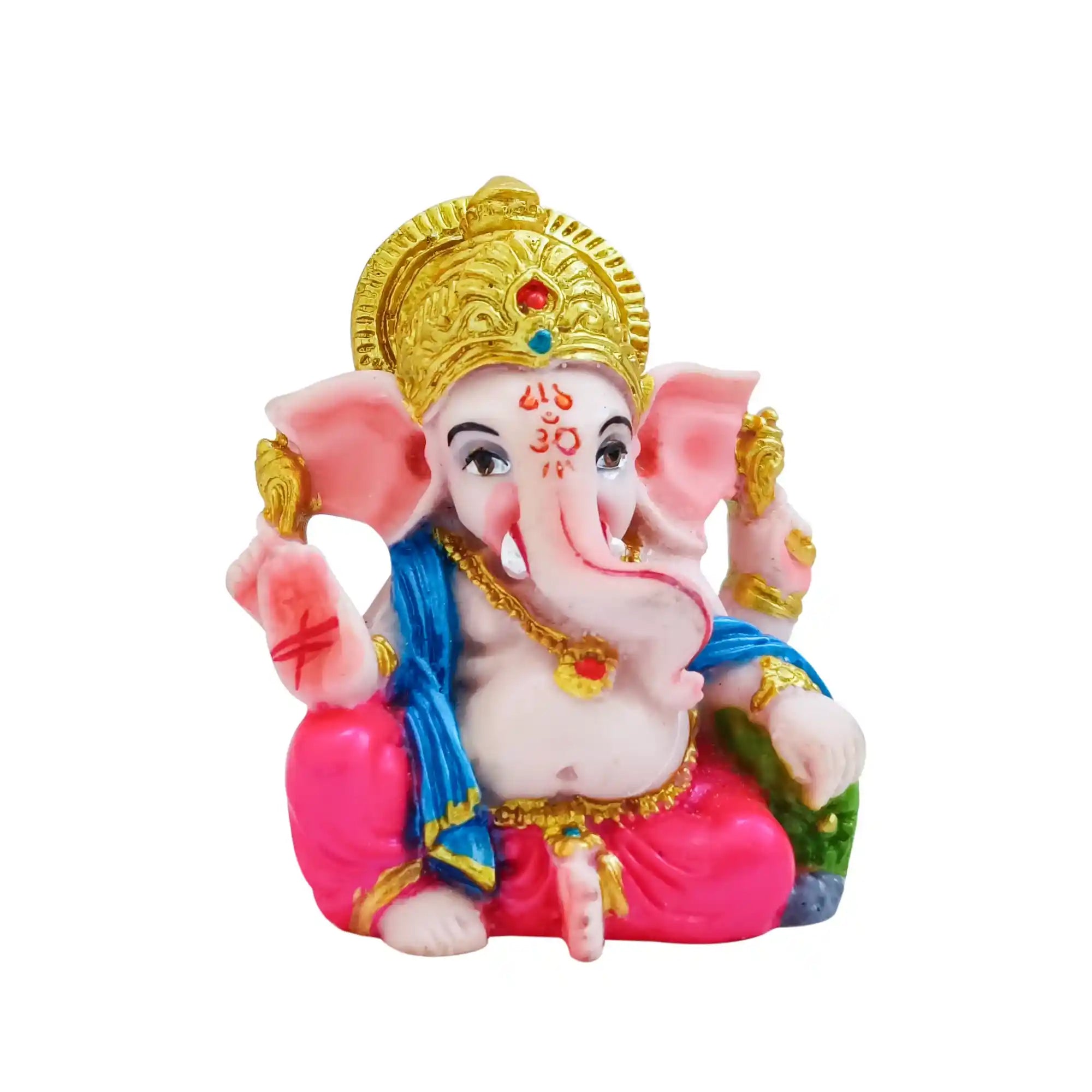 GI04-_5 Lord Pink Ganesha Idol for Car Dashboard