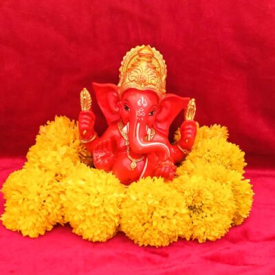 Lord Red Ganesha for Home Decor
