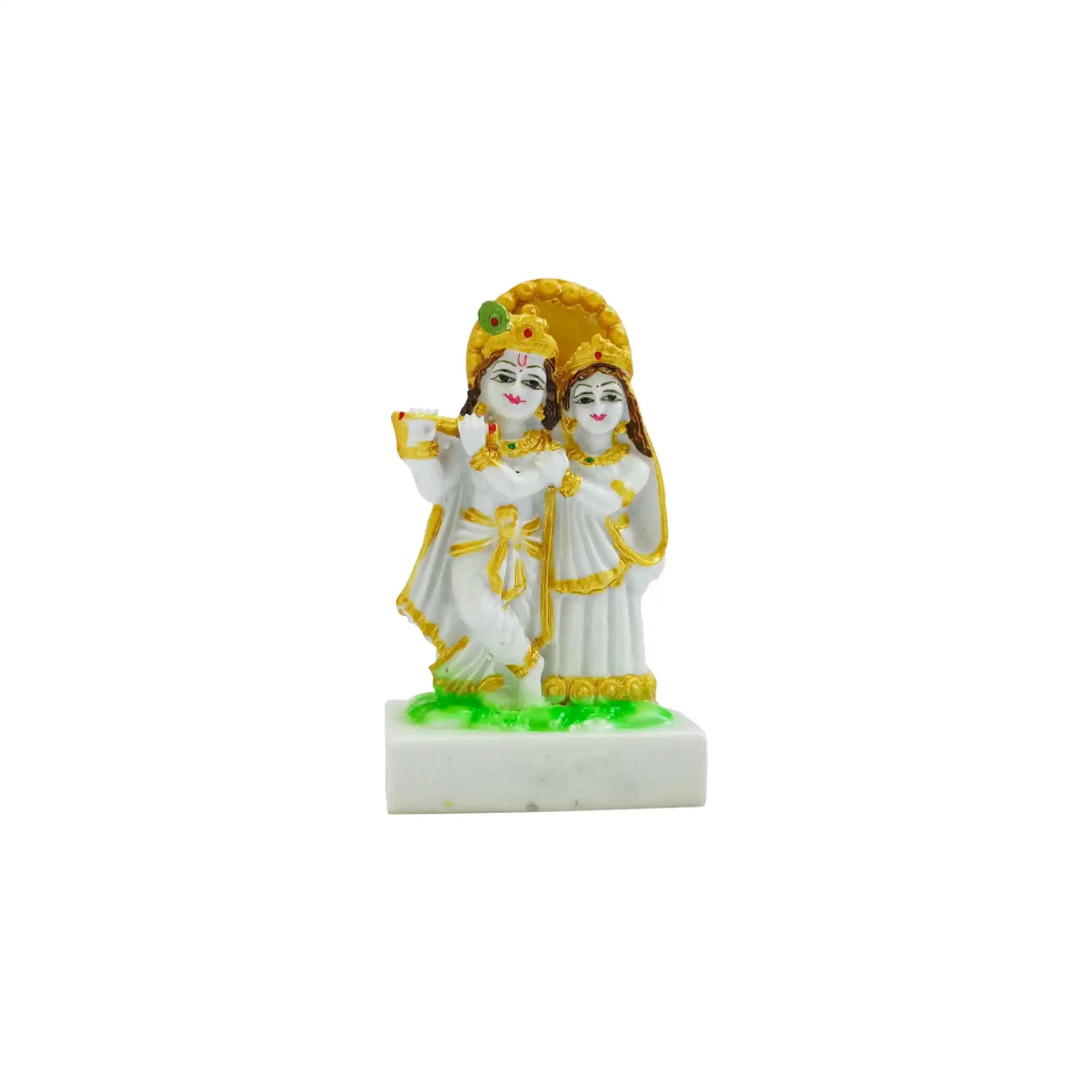 GI09-_1 White Radhe Krishna statue