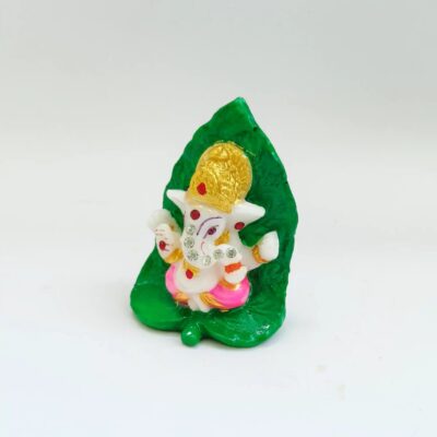 Ganesha Idol on Leaf Showpiece