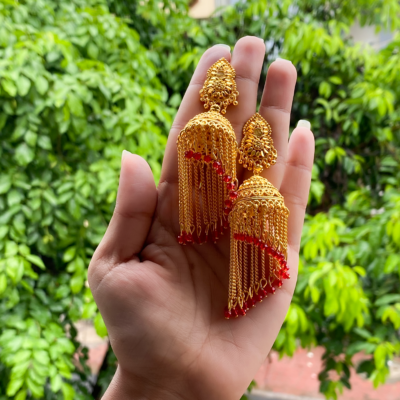 Gold Plated Jhumki Earrings