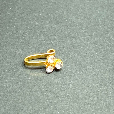 Gold Plated Nose Jewelry Press Clip