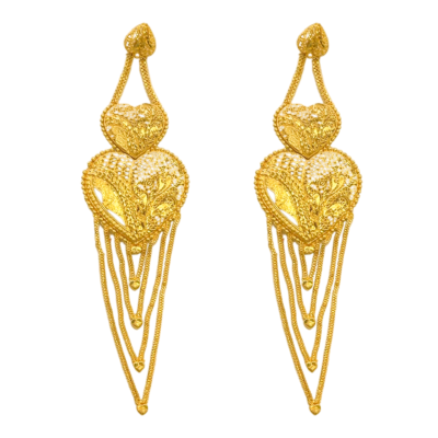 Gold-Plated Earrings, Statement Earrings, Gold-Plated Jewelry, Indian Jewelry Mall