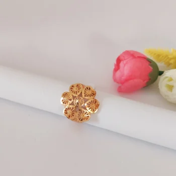 Gold-Plated Flower Ring For Women