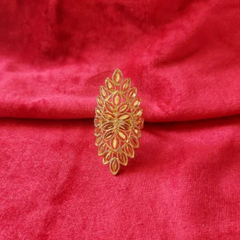Long Iconic Gold Plated Ring