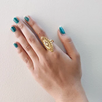 Gold-Plated Brass Finger Ring