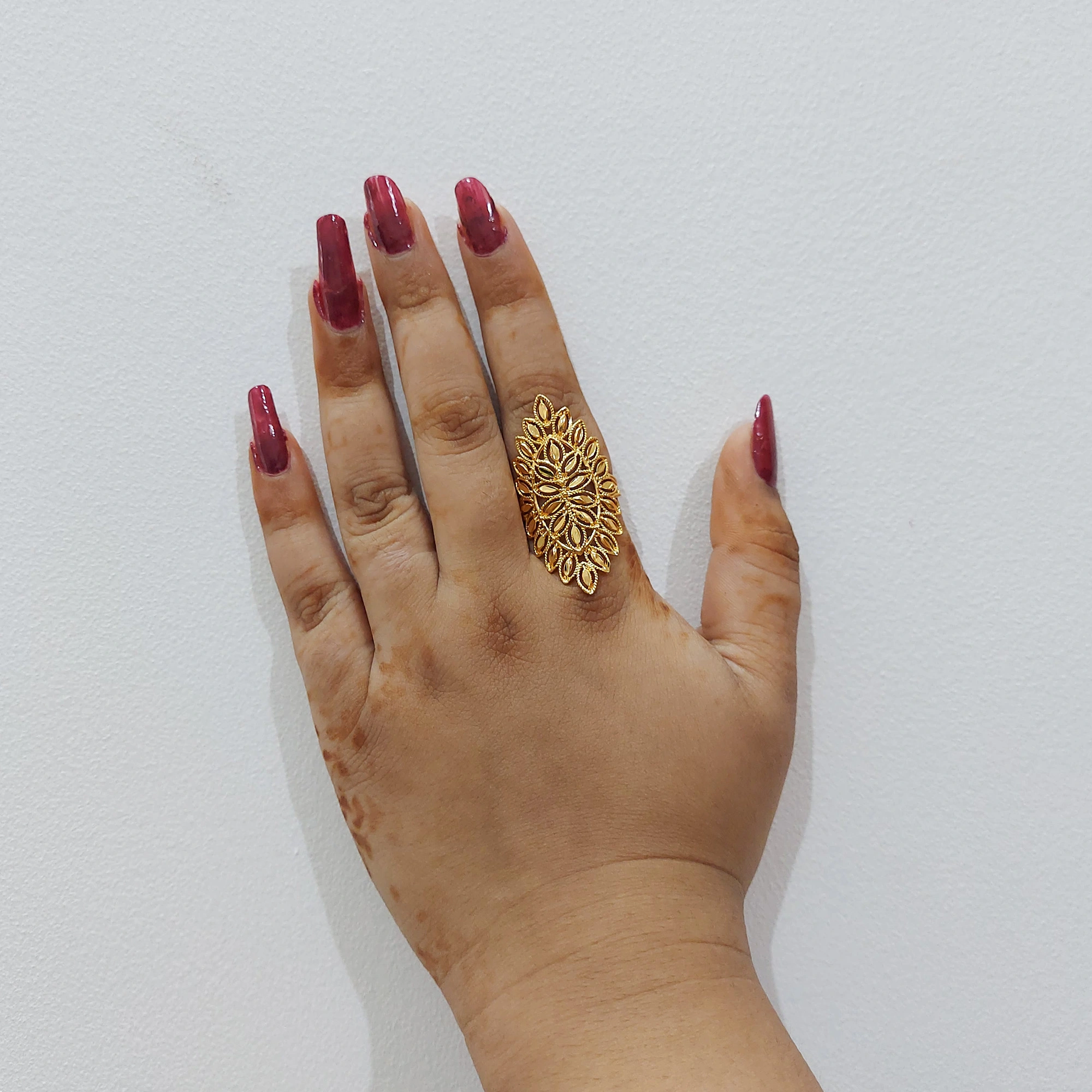 3 Long Iconic Gold Plated Ring